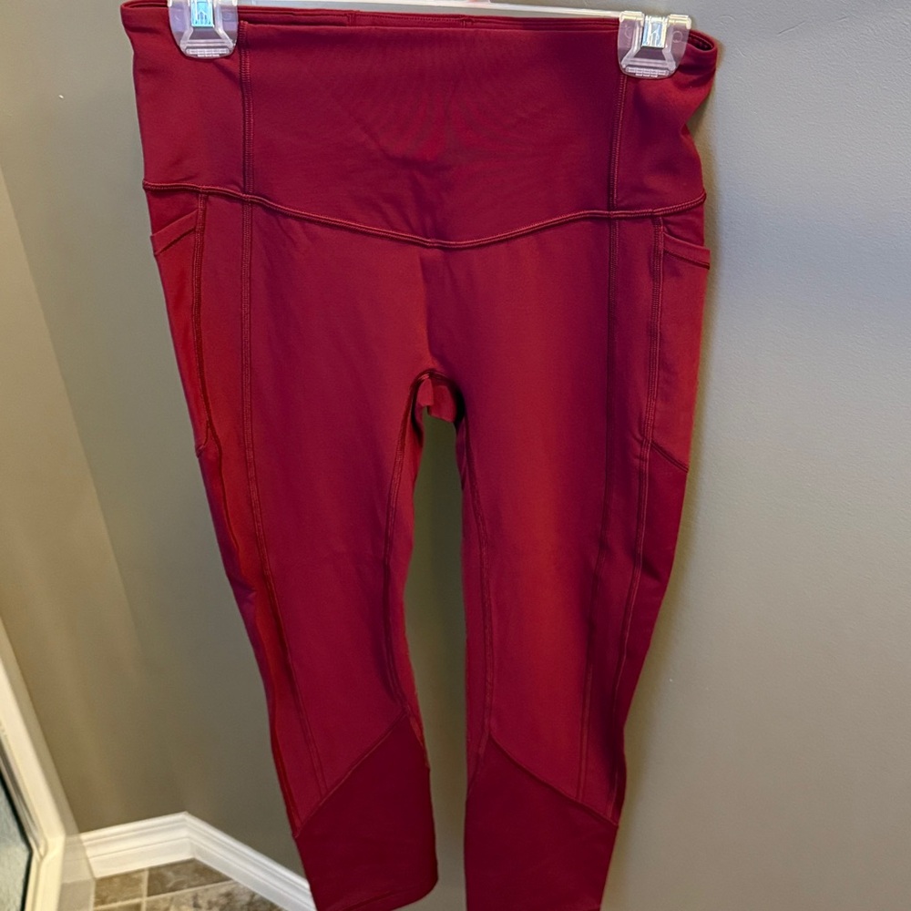 Lululemon All the Right Places Crop 23” - Ruby Wine
